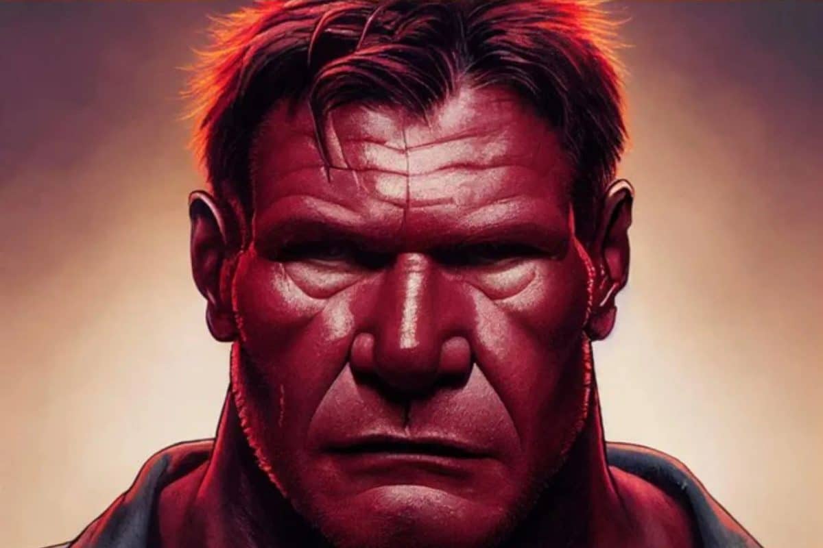 red hulk harrison ford fan art marvel mcu Harrison Ford Red Hulk fan art