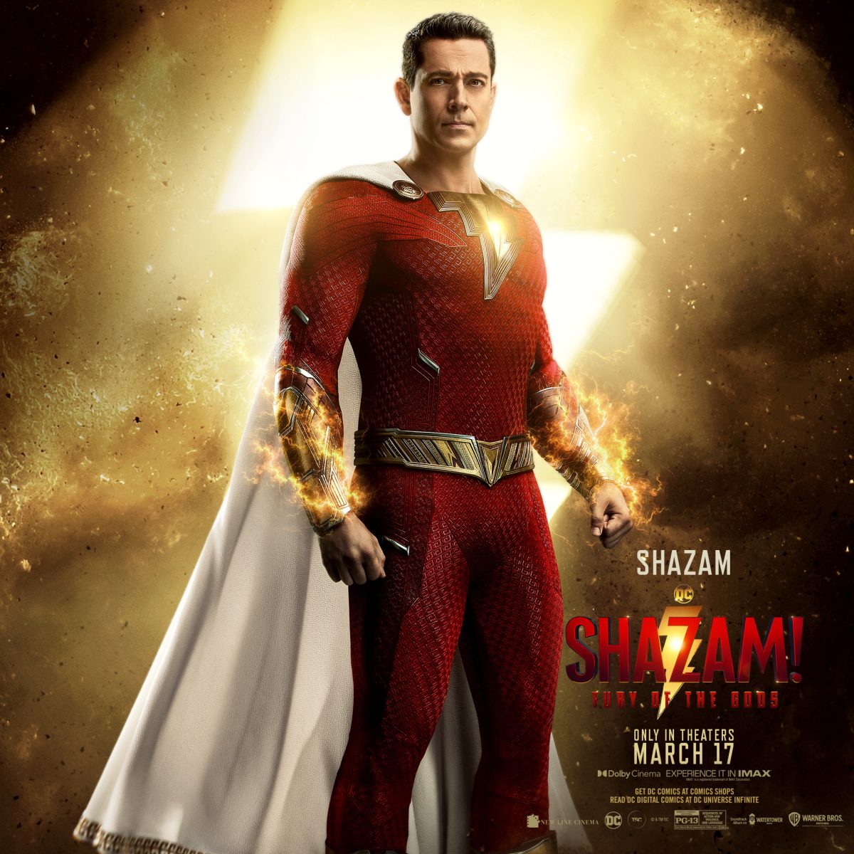 Shazam Fury of the Gods Zachary Levi Poster