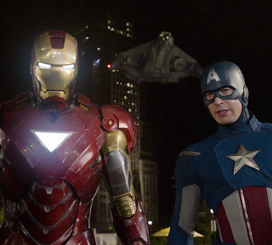 Iron Man and Captain America in The Avengers Iron Man and Captain America in The Avengers