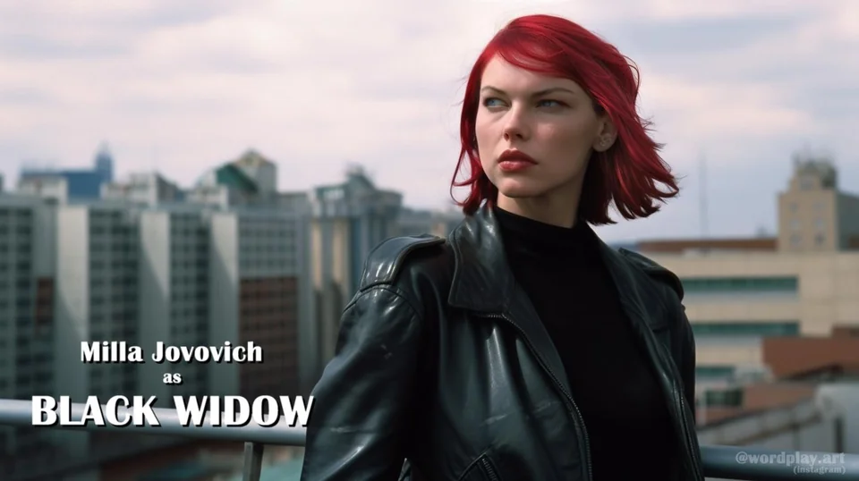 milla jovovich black widow avengers ai art 2