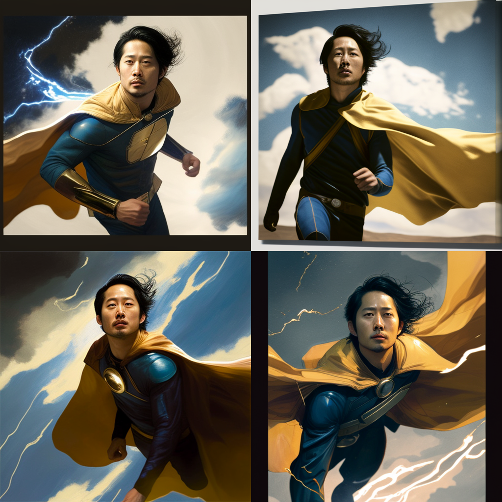 Steven Yeun The Sentry AI fan art 