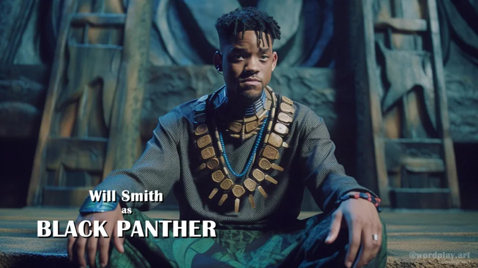 will smith black panther avengers ai art