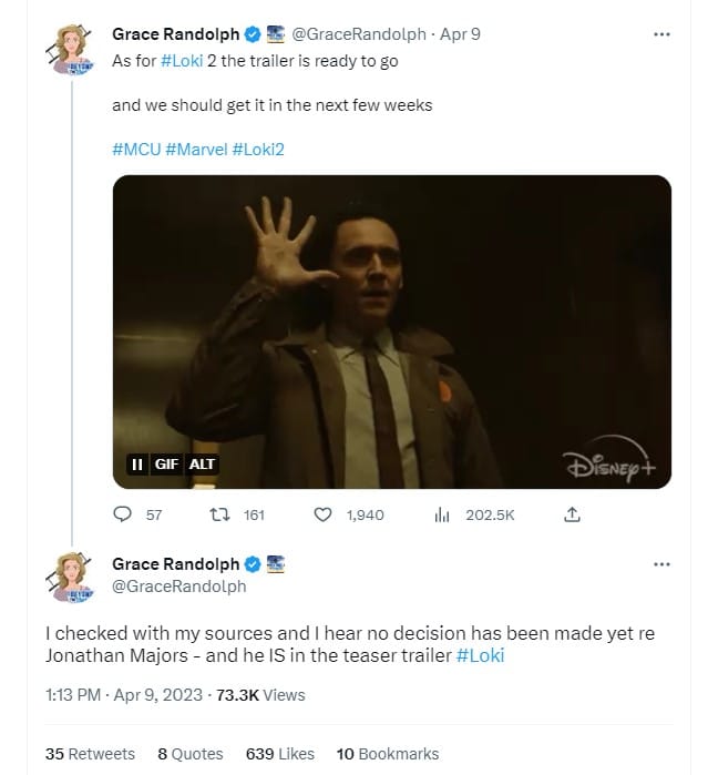 grace randolph jonathan majors marvel rumors