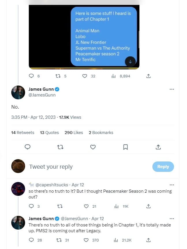 james gunn dcu chapter 1 rumors