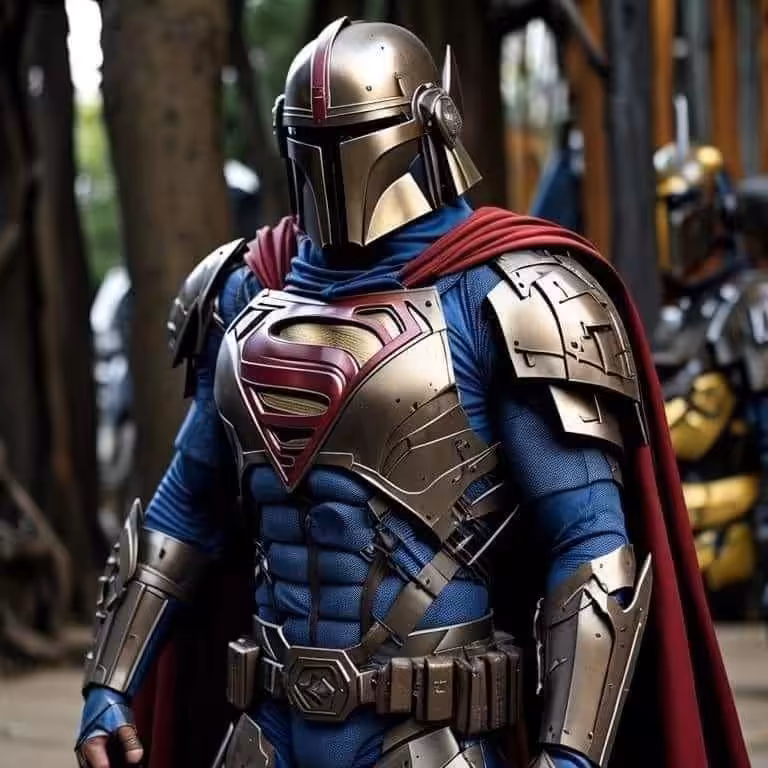 ai art superman the mandalorian star wars