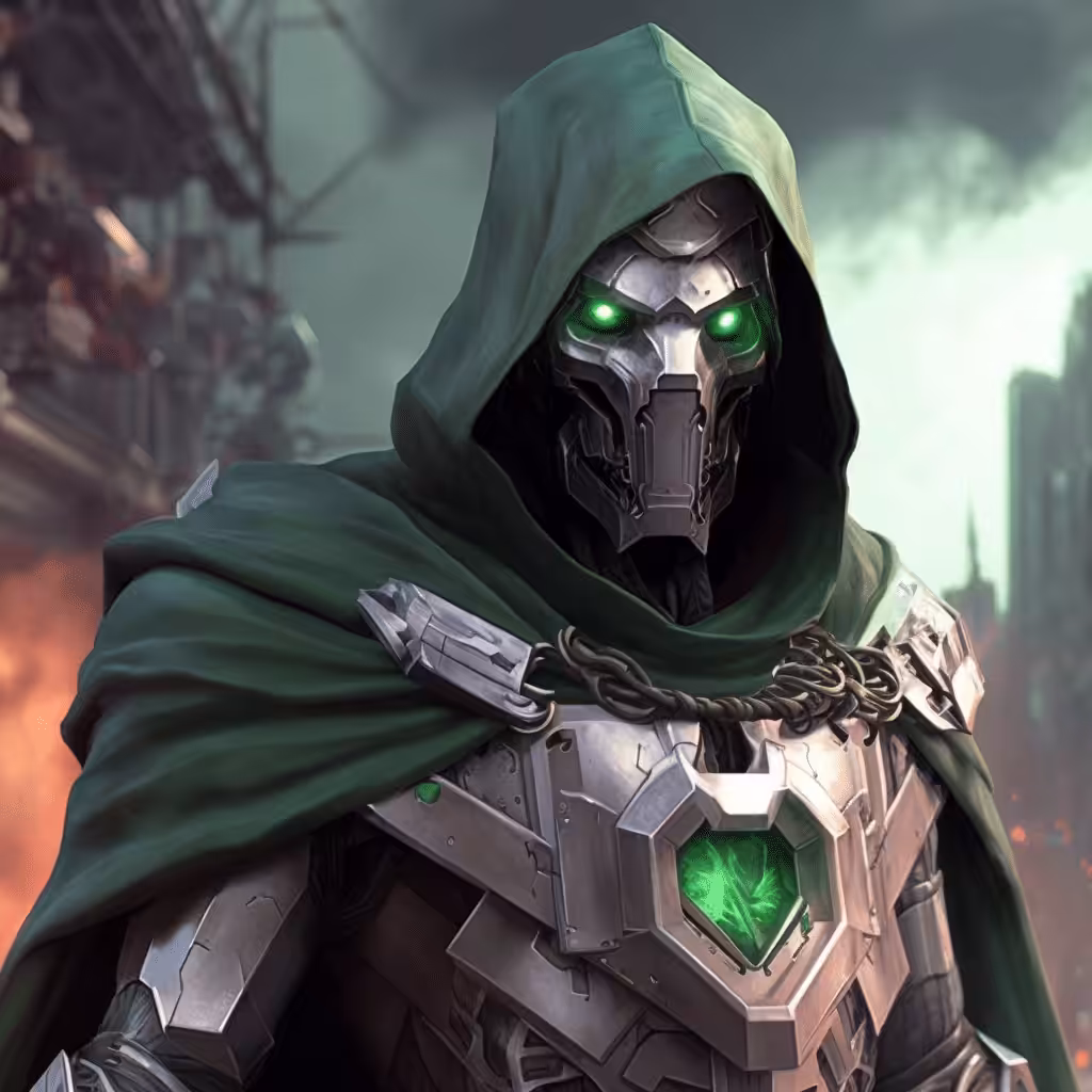 futuristic doctor doom marvel comics iron man 4 ai art