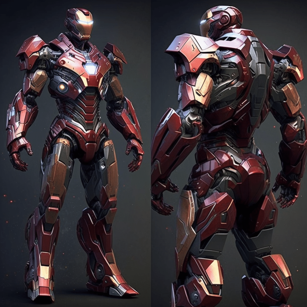 futuristic iron man ai art 3