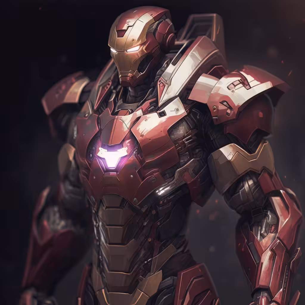 futuristic iron man ai art