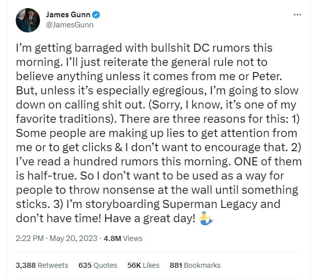 james gunn twitter meltdown superman