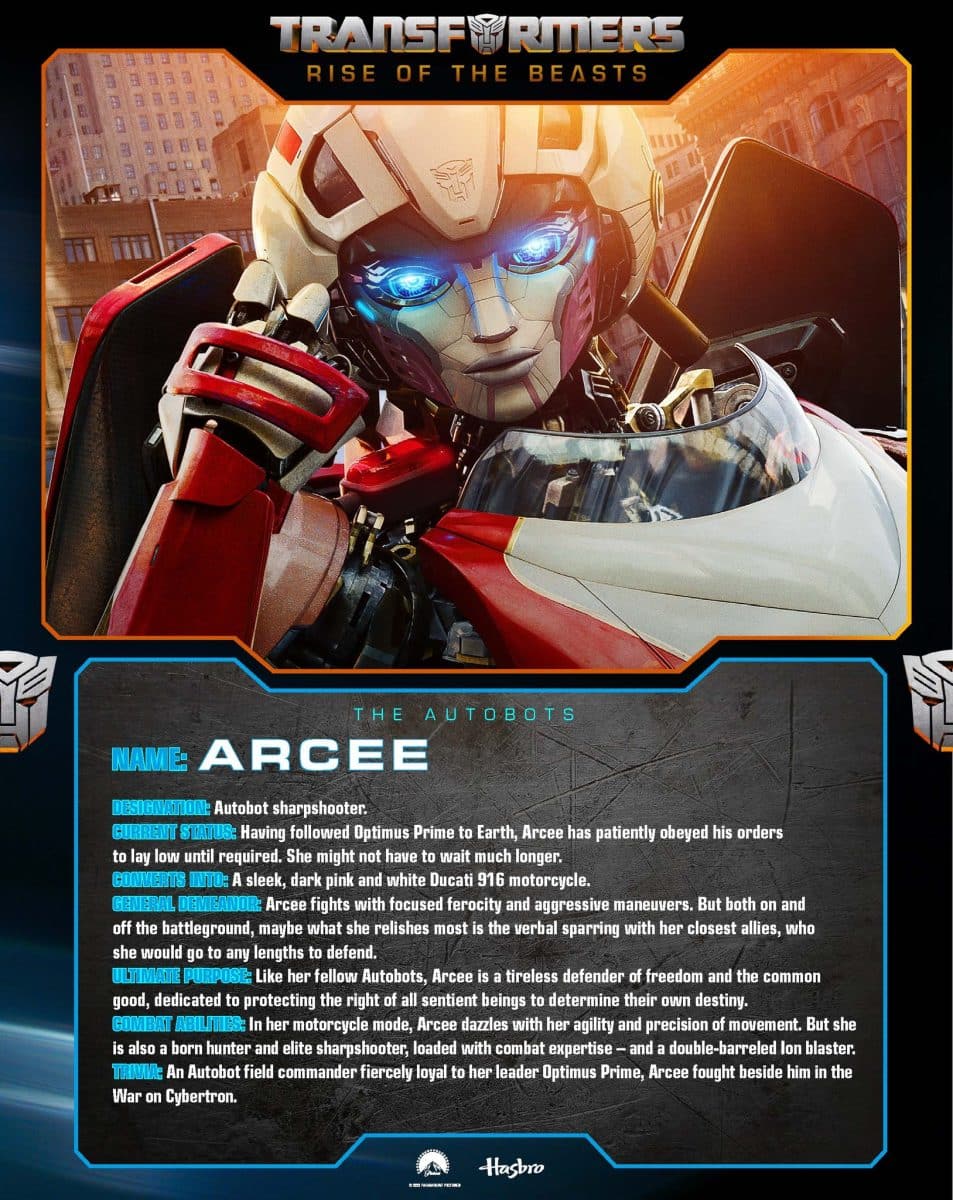 transformers rise of the beasts arcee