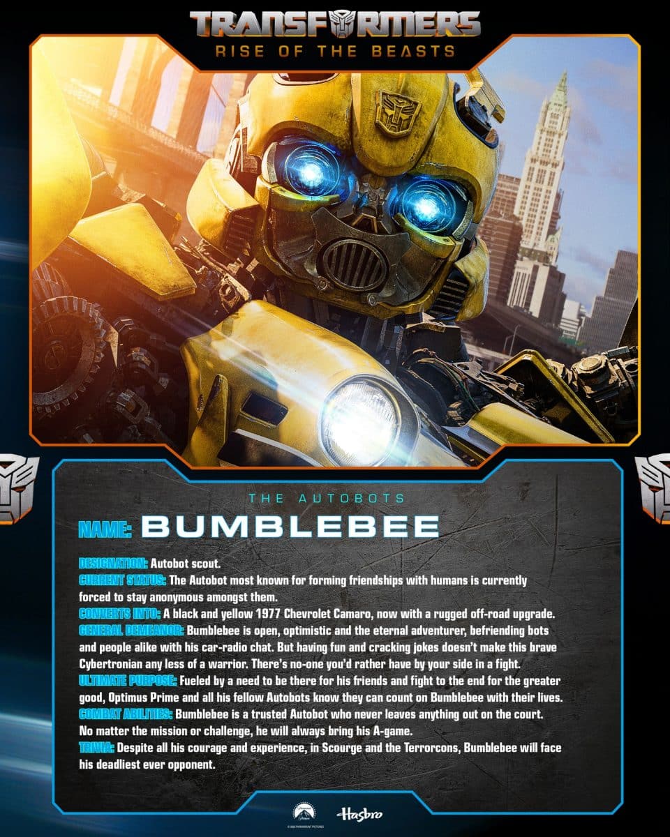 transformers rise of the beasts bumblebee