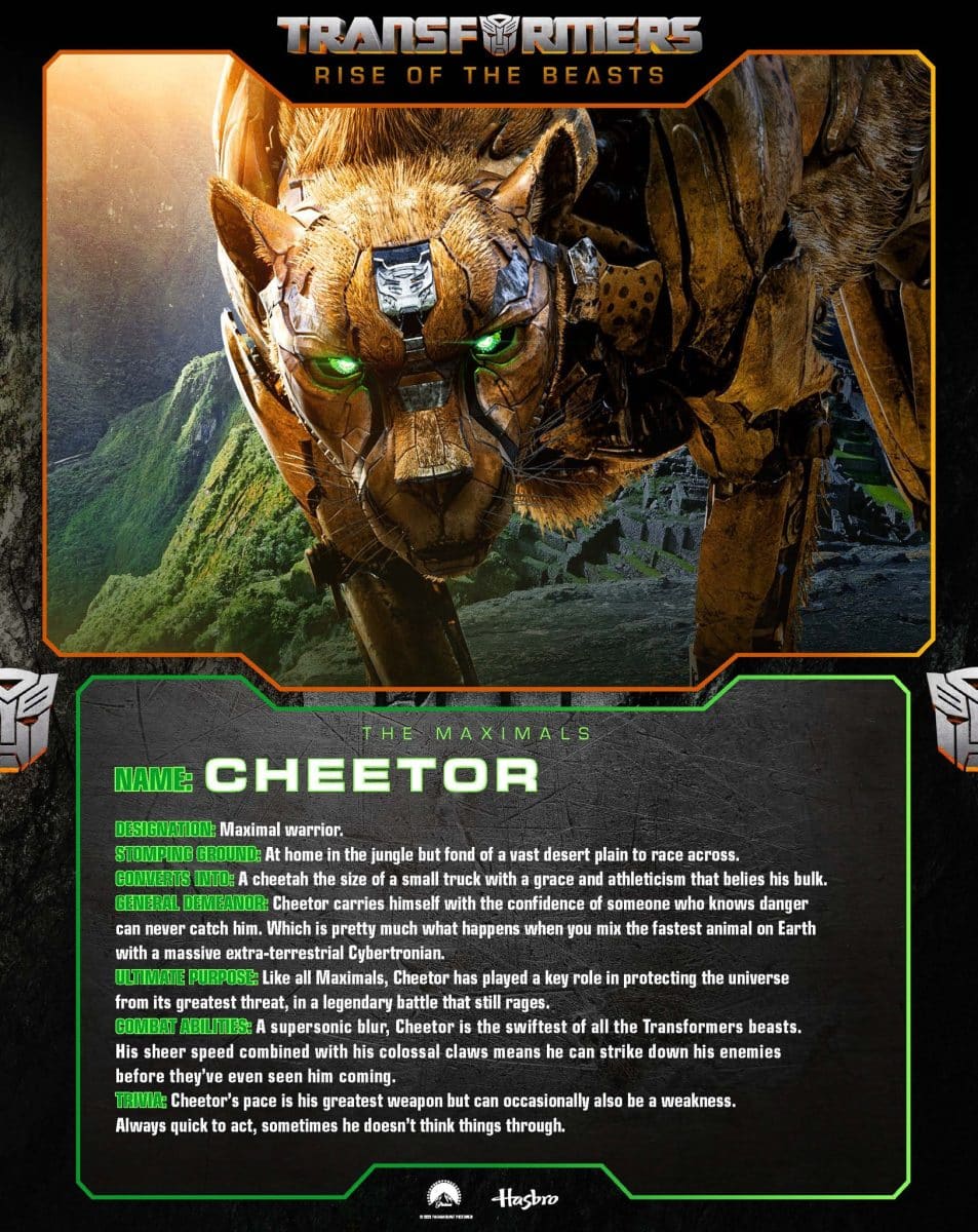 transformers rise of the beasts cheetor