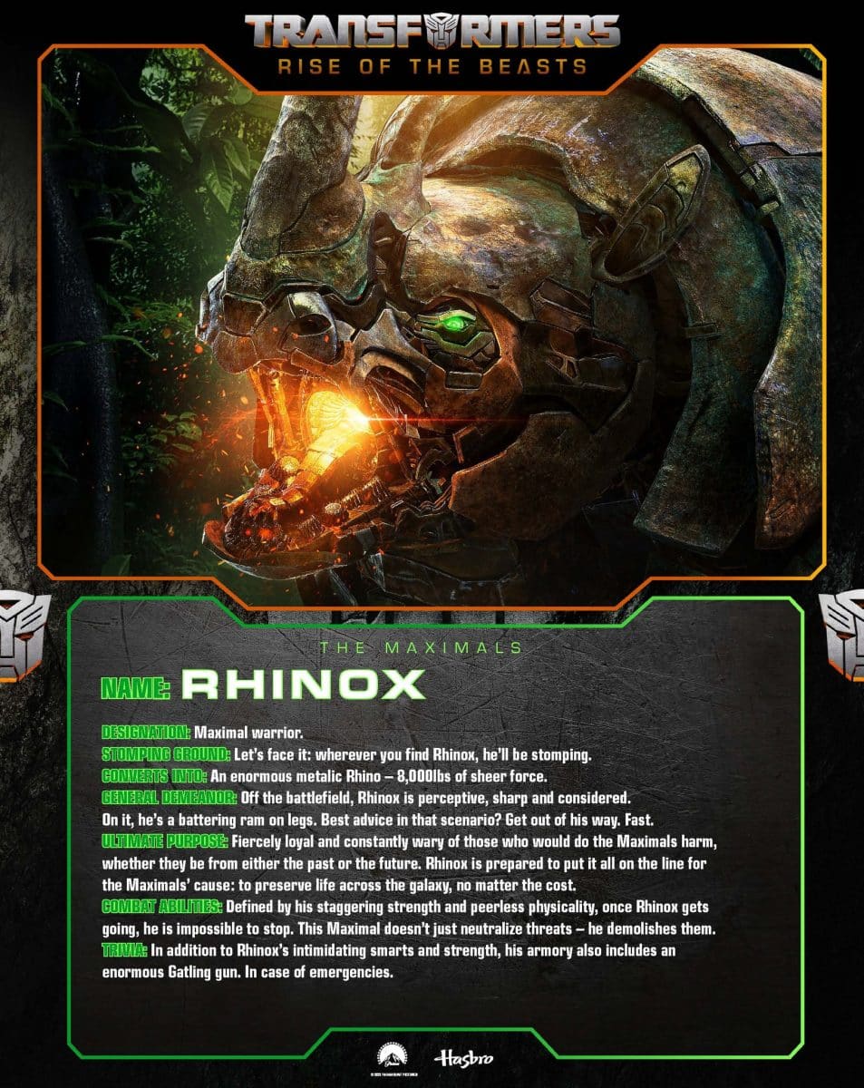 transformers rise of the beasts rhinox