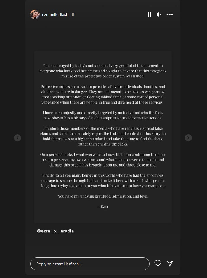 ezra miller responds allegations