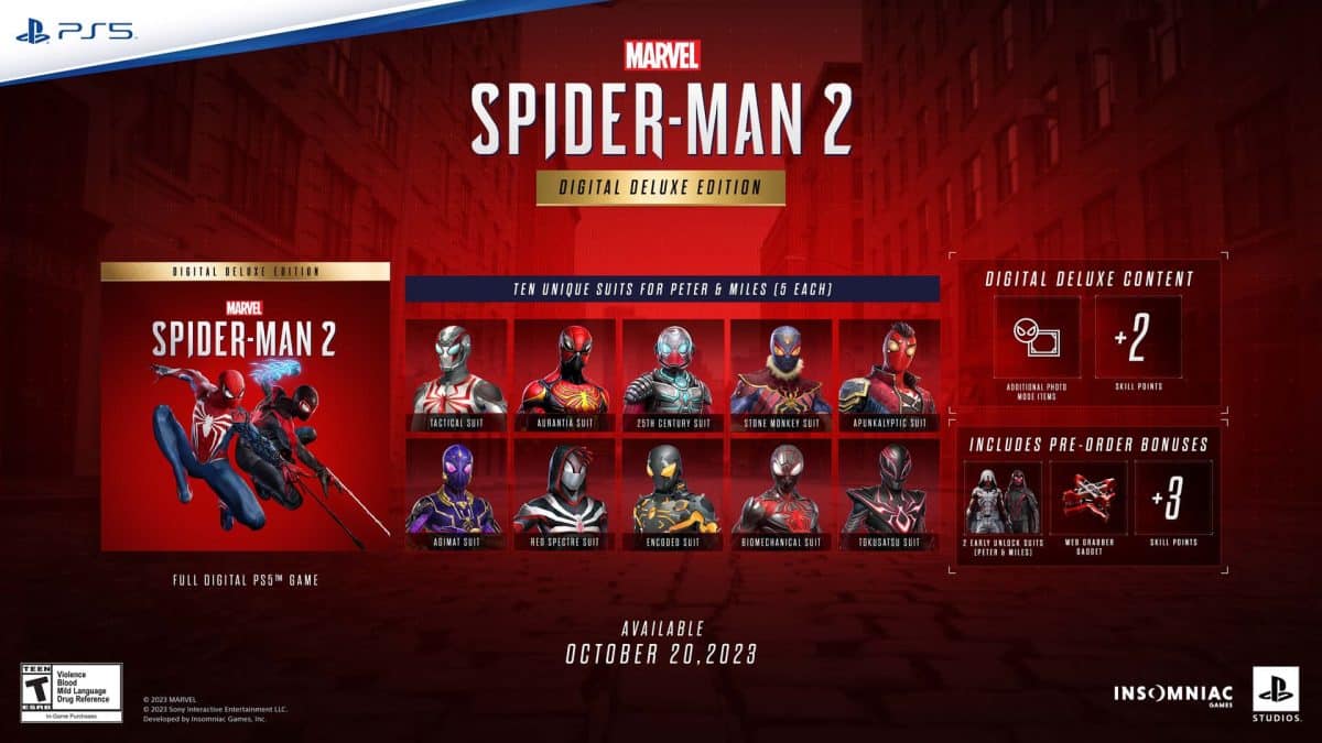 spider man 2 ps5 digital deluxe