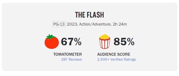 the flash rotten tomatoes audience score