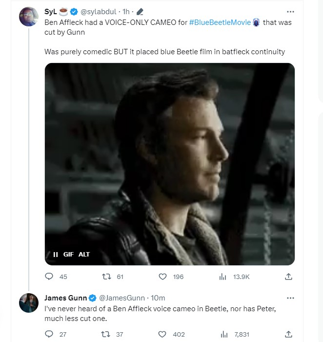 james gunn ben affleck blue beetle