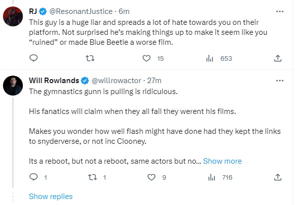 james gunn ben affleck blue beetle comments