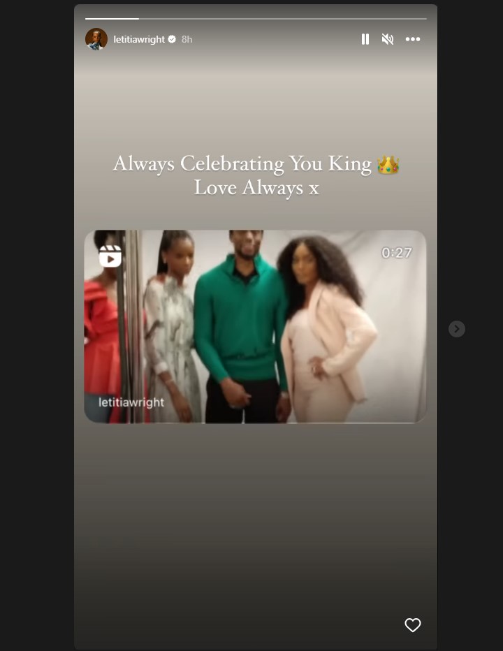 letitia wright chadwick boseman tribute