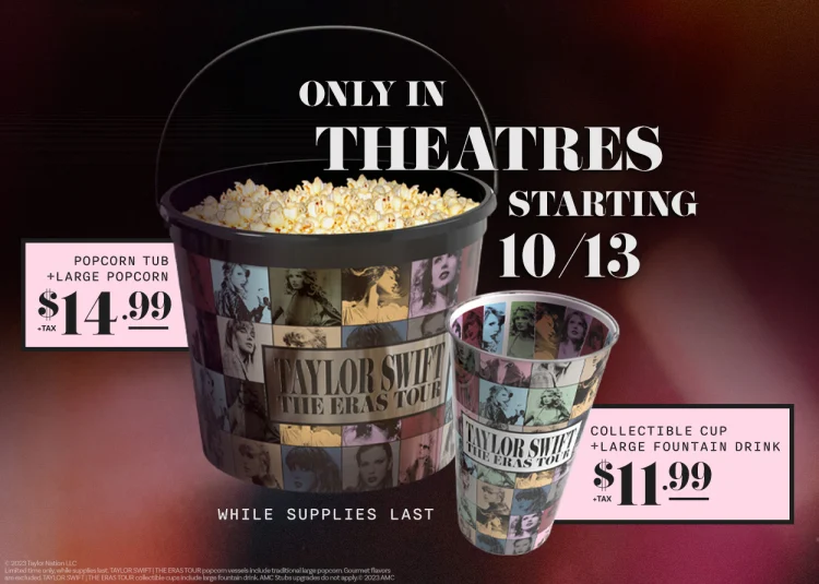 taylor swift movie theater merch