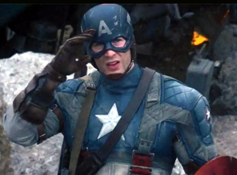 chris evans captain america salute