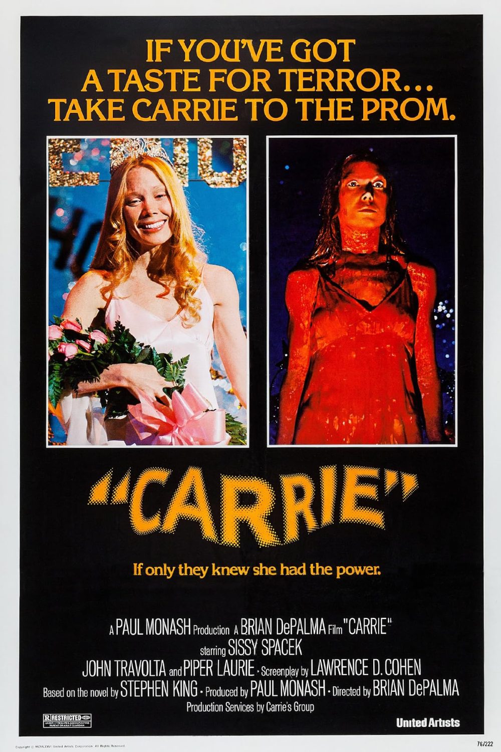 carrie 1976 movie poster