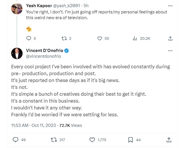 daredevil born again vincent donofrio tweet 2