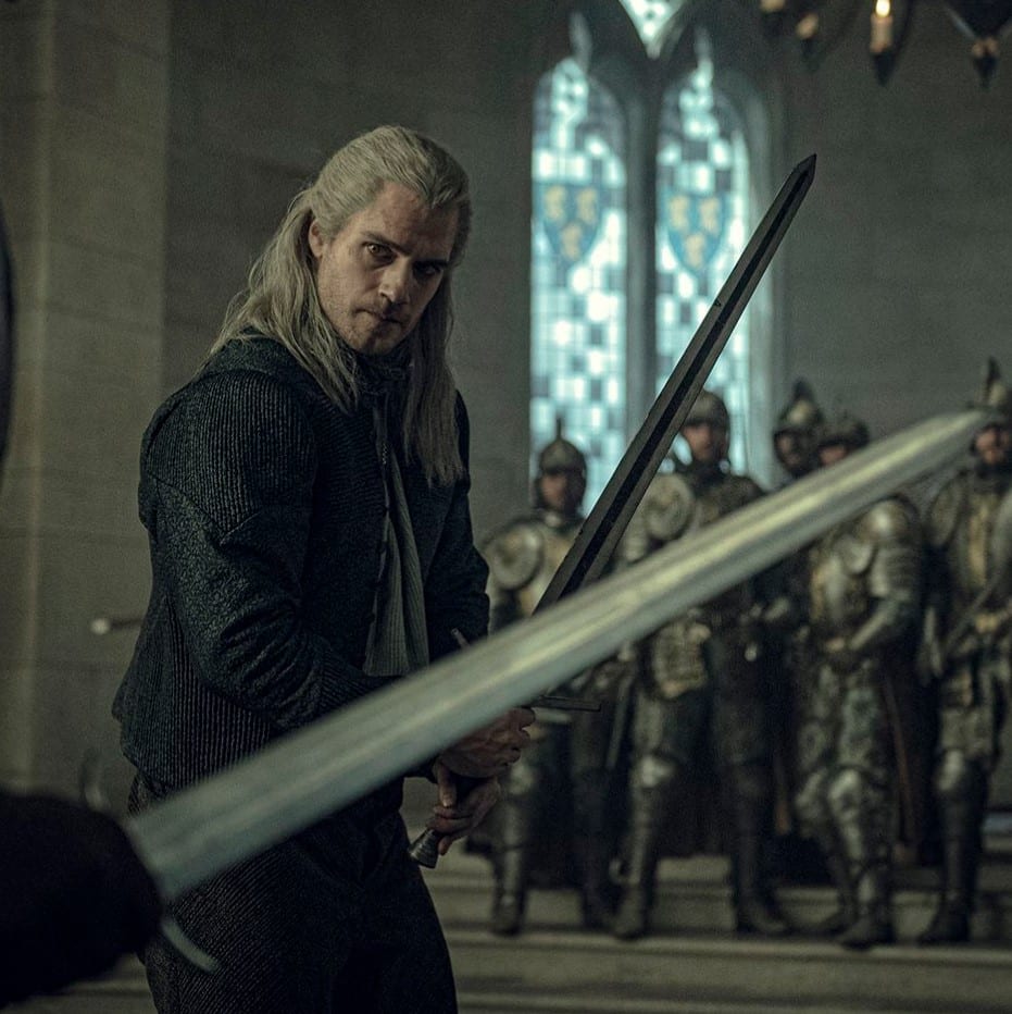 henry cavill sword fight witcher