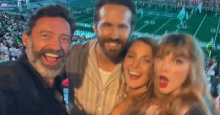 Hugh Jackman, Ryan Reynolds, Taylor Swift Attend Sunday Night Football