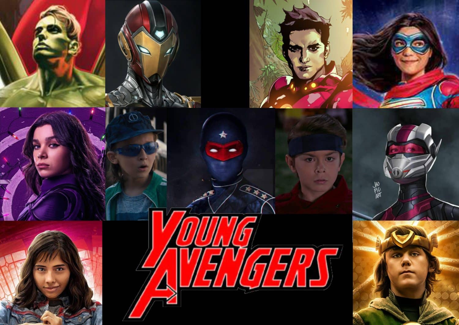 young avengers fan art mcu