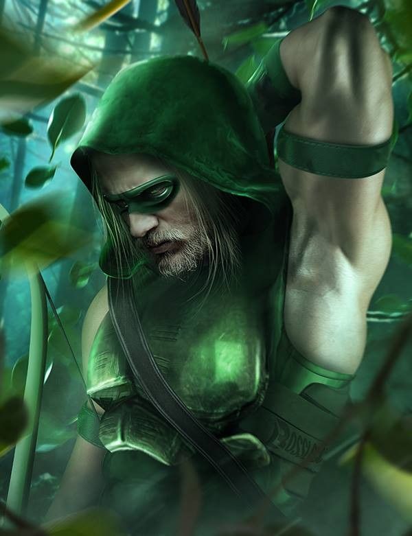 charlie hunnam green arrow fan art 1