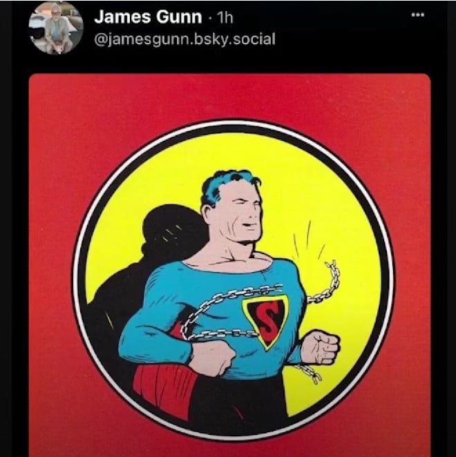 james gunn bluesky superman black logo