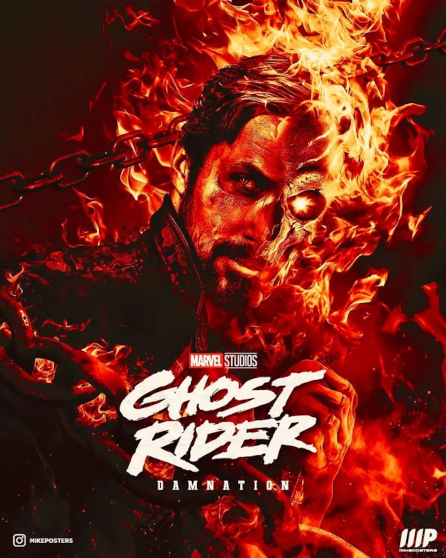ryan gosling ghost rider fan art poster