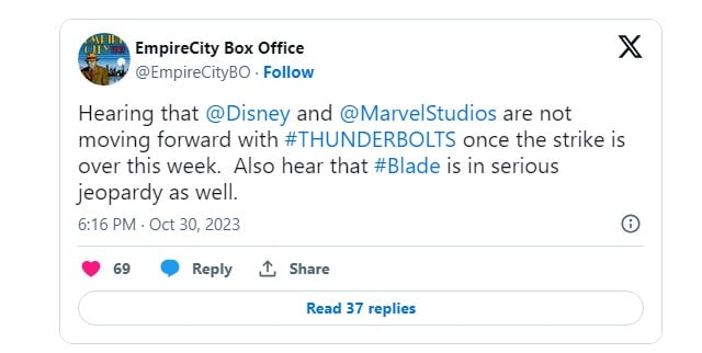 thunderbolts blade canceled rumor