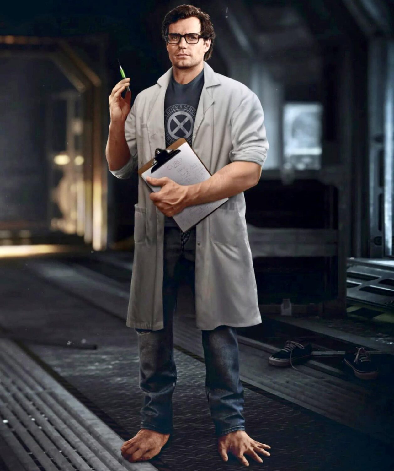 henry cavill x men beast fan art