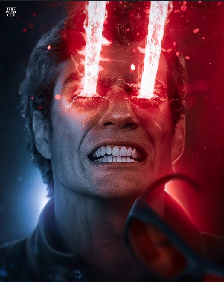 henry cavill x men cyclops marvel fan art