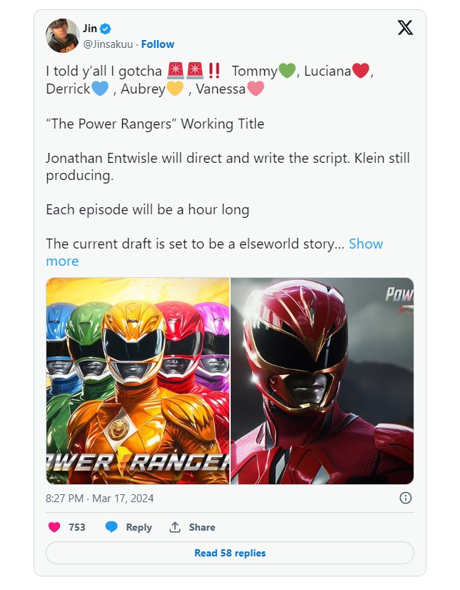power rangers reboot rumors
