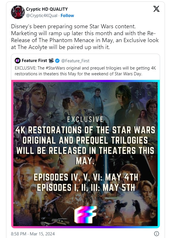 star wars 4k release