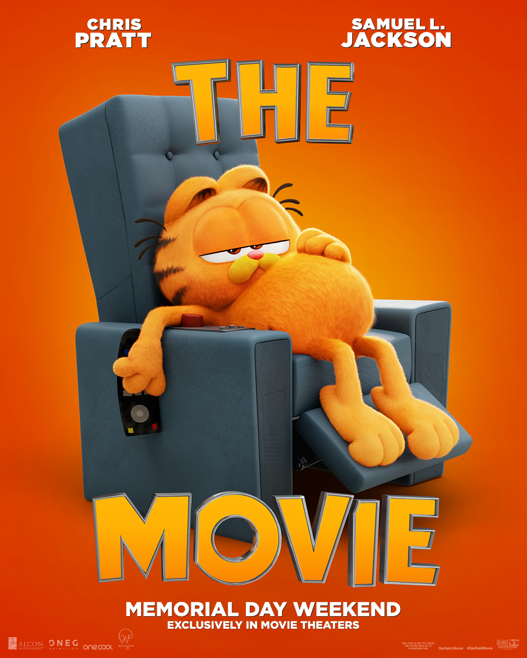 the garfield movie poster chris pratt 2 the garfield movie poster chris pratt 2
