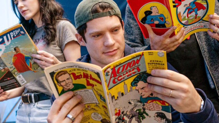 james gunn superman david corenswet rachel brosnahan set