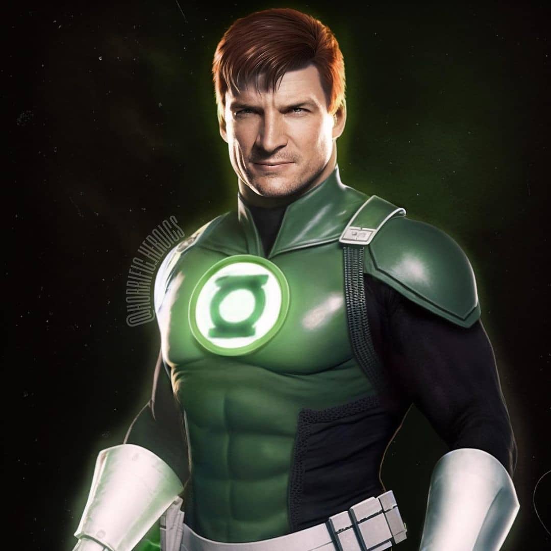 nathan fillion green lantern fan art
