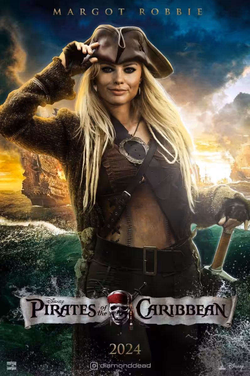 margot robbie pirates caribbean fan art