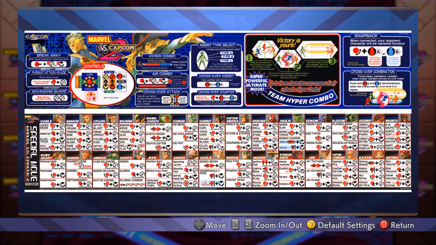 Marvel vs. Capcom Fighting Collection Arcade Classics Marquee Card