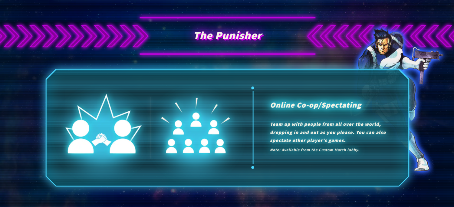 Marvel vs. Capcom Fighting Collection Arcade Classics The Punisher Online Feature