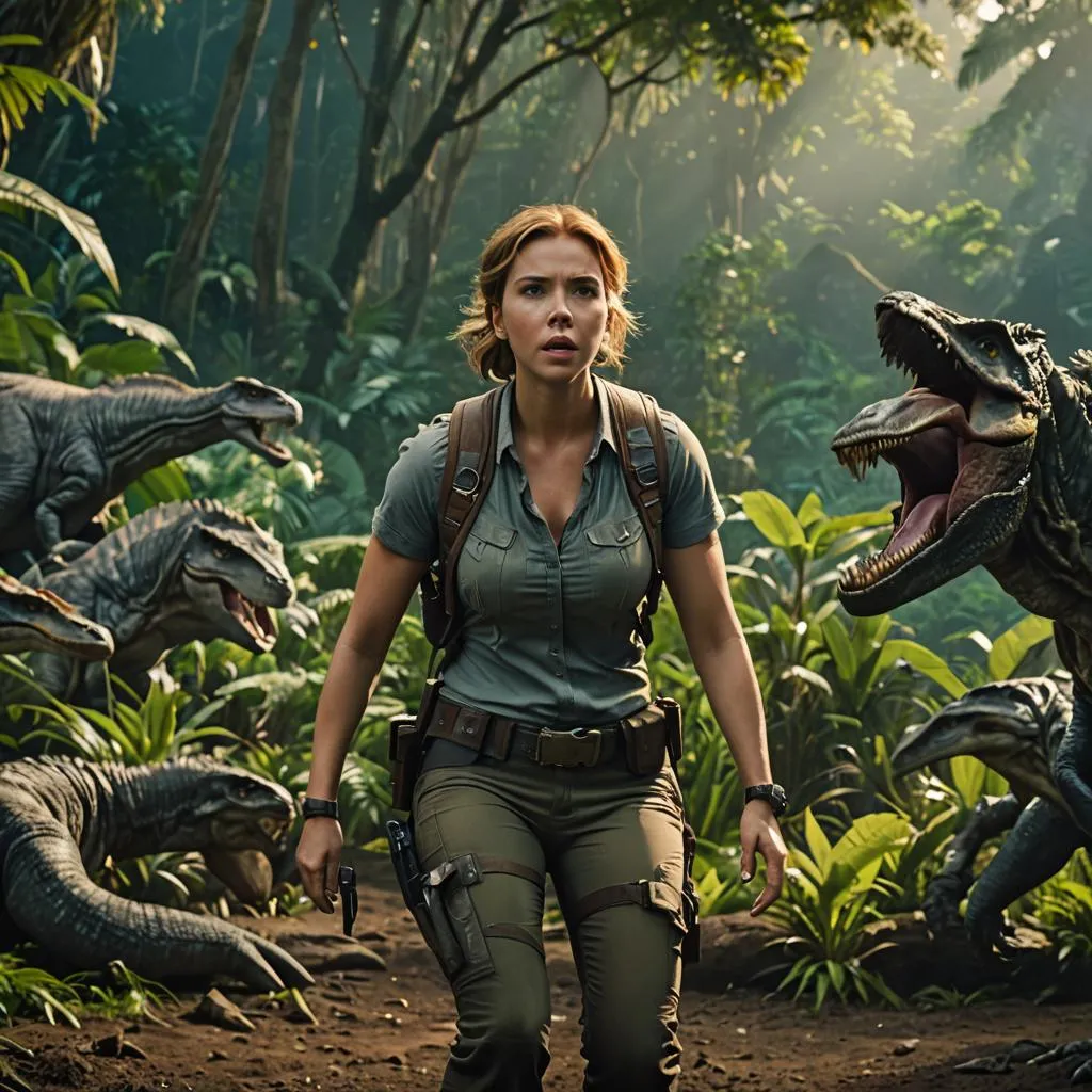 scarlett johansson jurassic world fan art