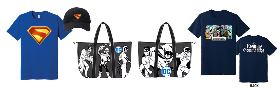 dc comics con merchandise superman batman