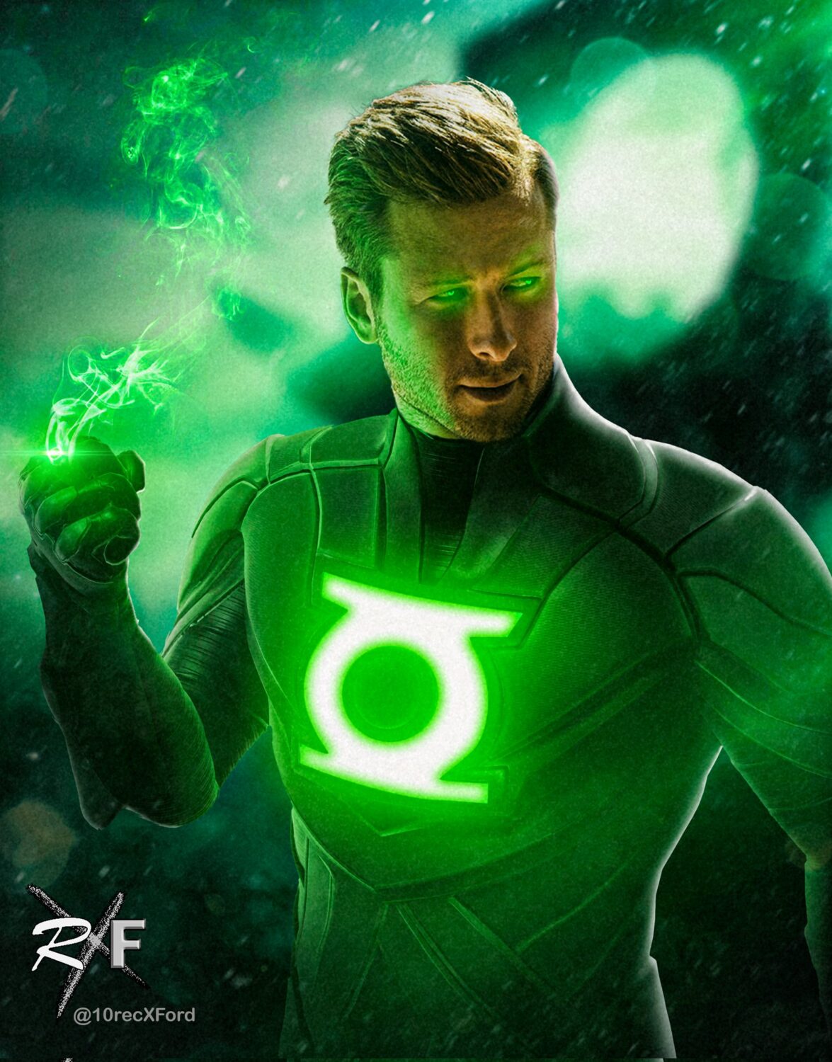 glen powell green lantern fan art