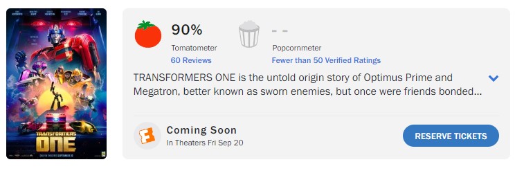 transformers one rotten tomatoes 1