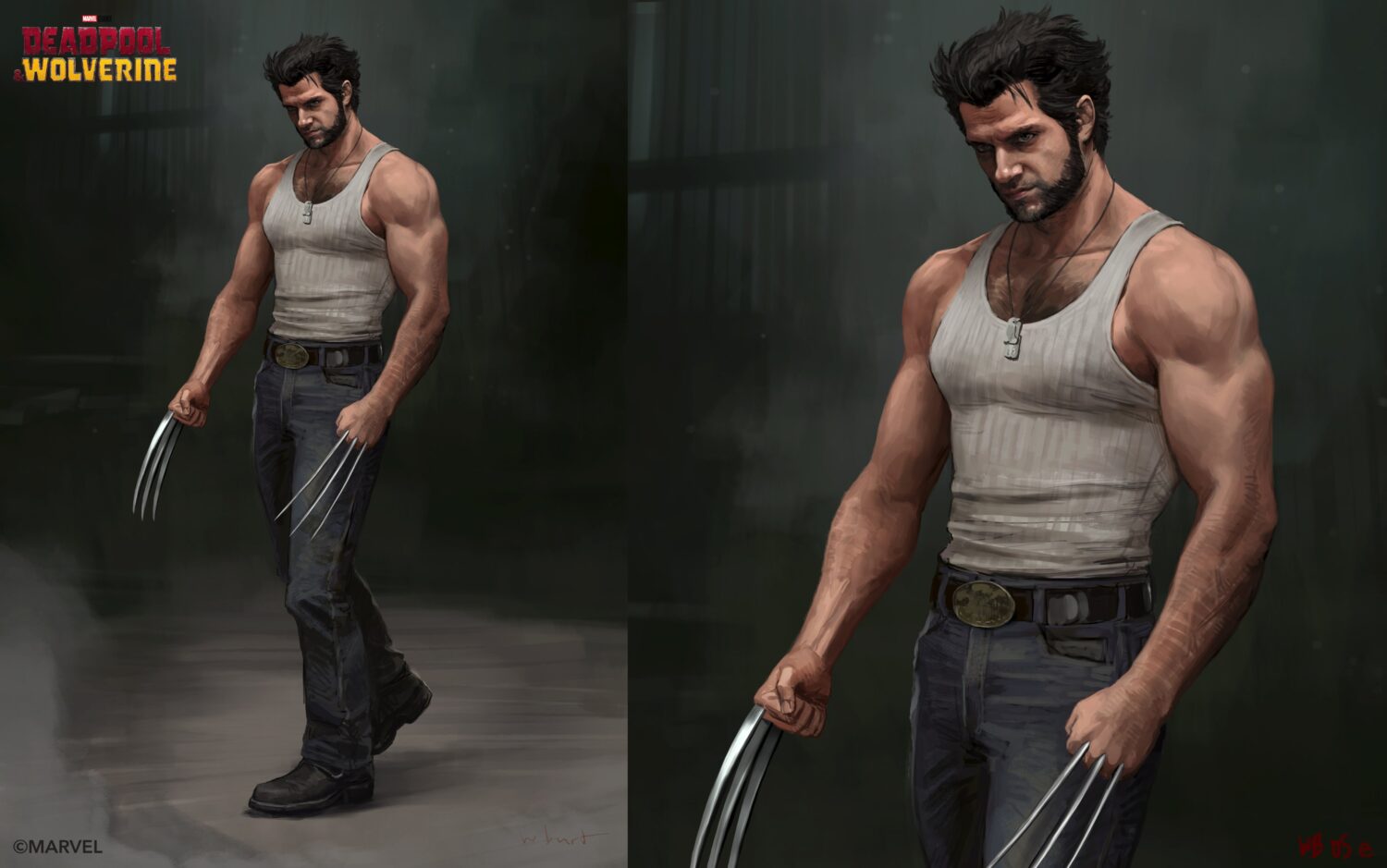 deadpool wolverine henry cavill wolverine concept art 1