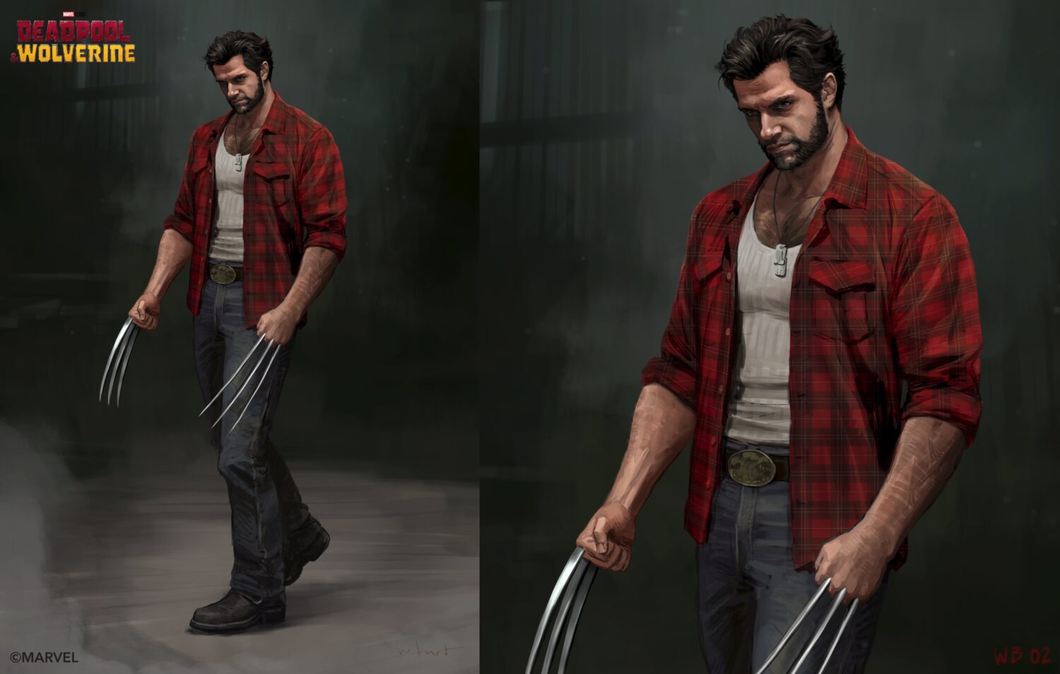 deadpool wolverine henry cavill wolverine concept art 2